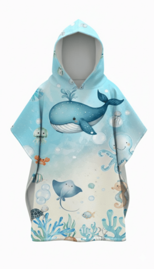 Ocean Animals Kids Hooded Towel - NekoKids