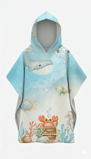 Under the Sea Treasure Kids Hooded Towel - NekoKids
