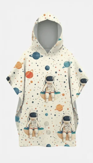 Vintage Astronaut Kids Hooded Towel - Nekokids