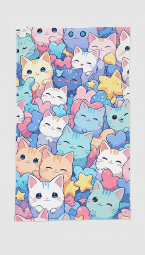 Custom Cute Cats Blanket Pastel Kitten - NekoKids