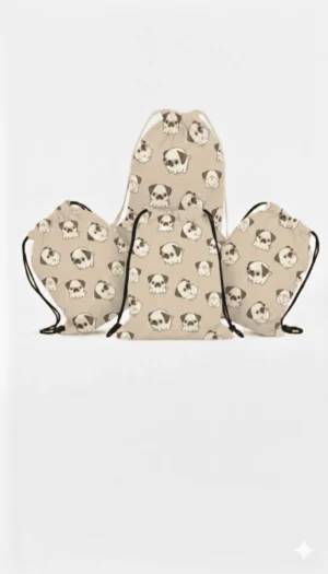 Personalized Cute Pug Puppy Party Favor Backpack - NekoKids